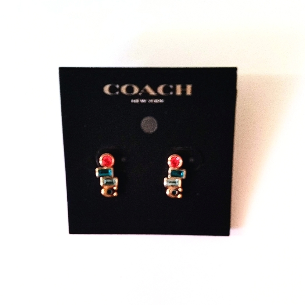 Coach stud earrings